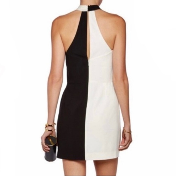 HALSTON HERITAGE COLORBLOCK MINI DRESS - Picture 6 of 11